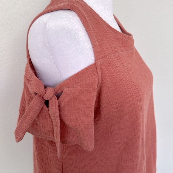 Madewell Skylark Patterned Cold Shoulder With Tie Sleeves Size XS - Picture 3 of 6